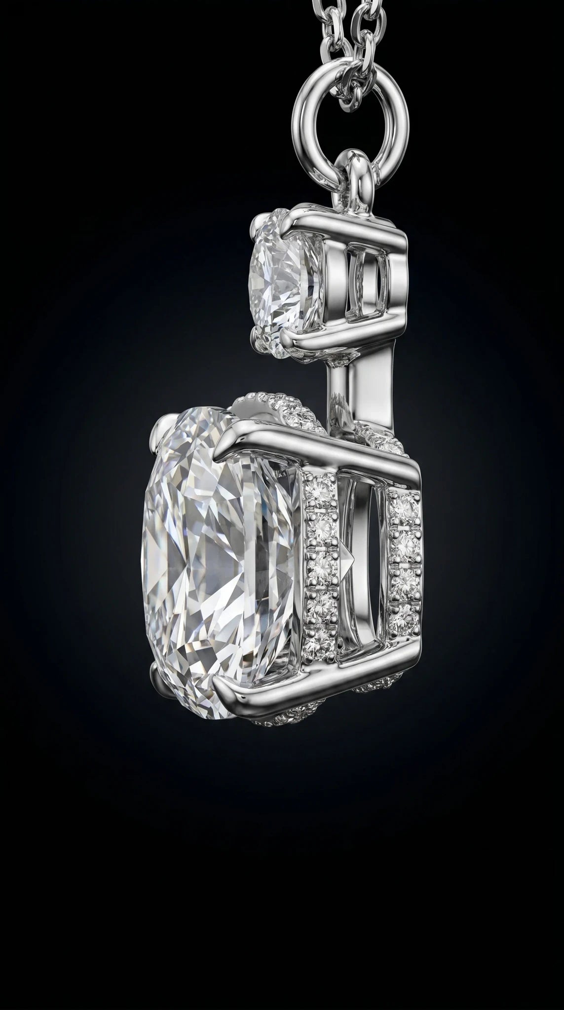 Cushion Diamond Necklace - 3