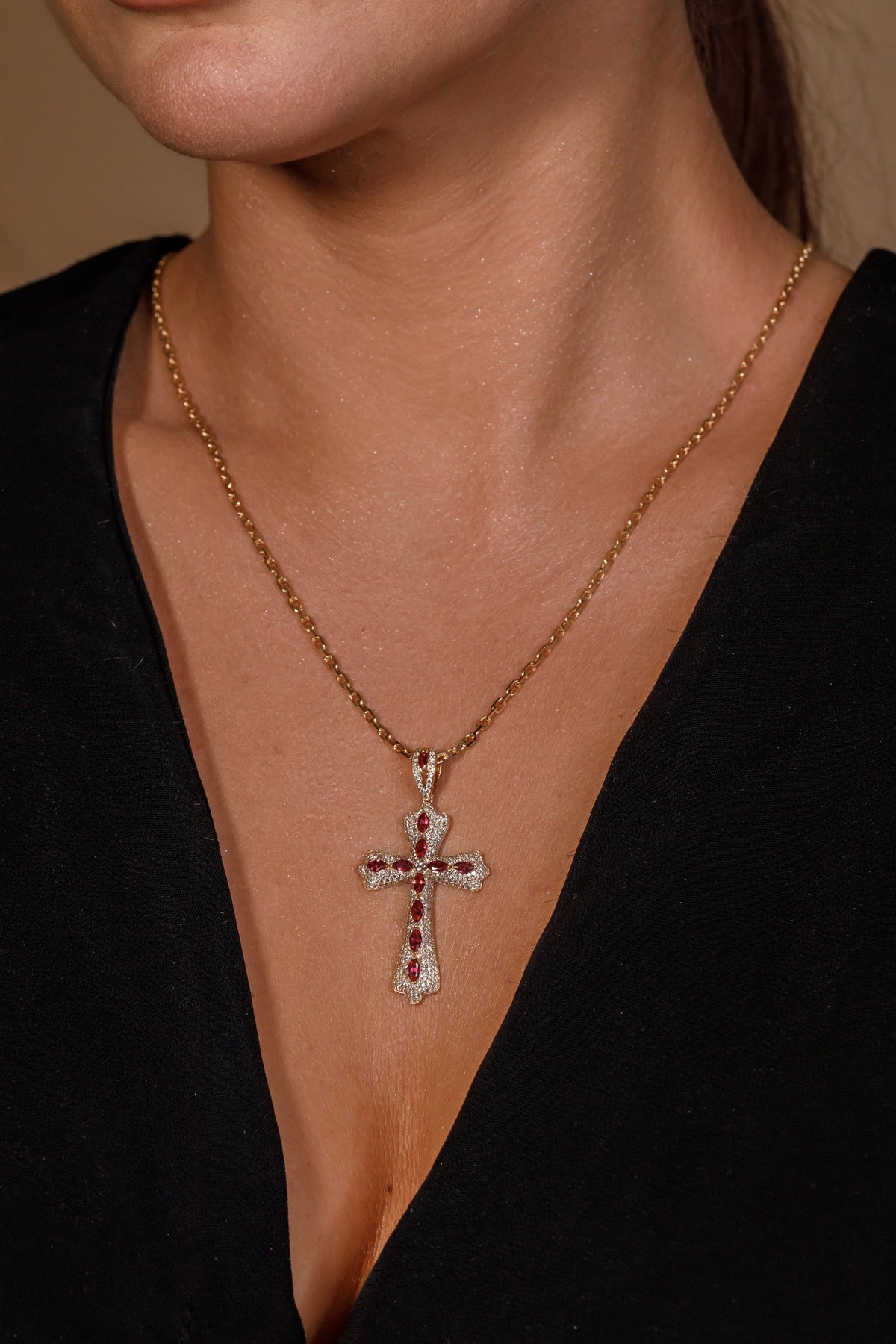Diamond Cross Necklace - 3