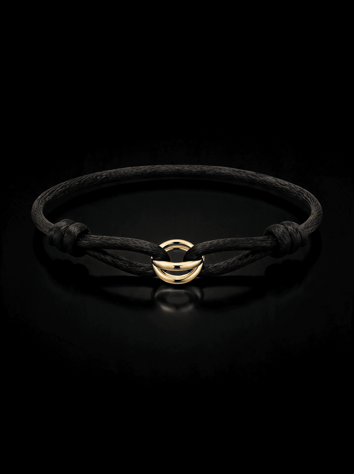 Gold Ring Satin Bracelet