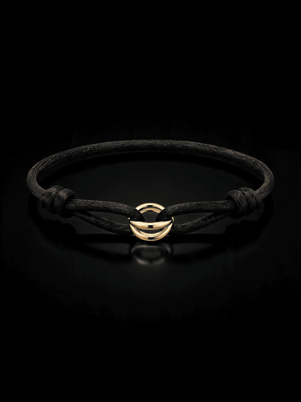 Gold Ring Satin Bracelet