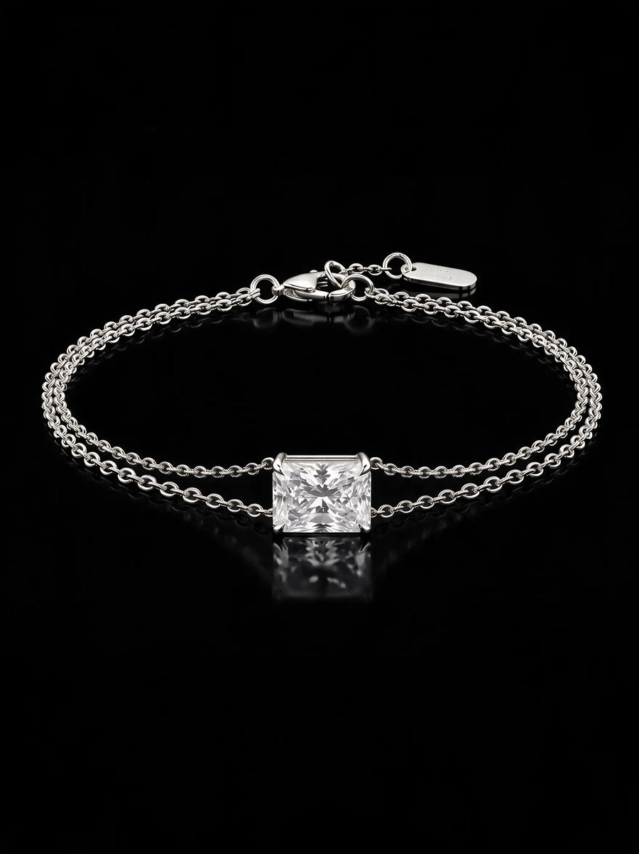 Diamond Bracelet - Radiant, White Gold