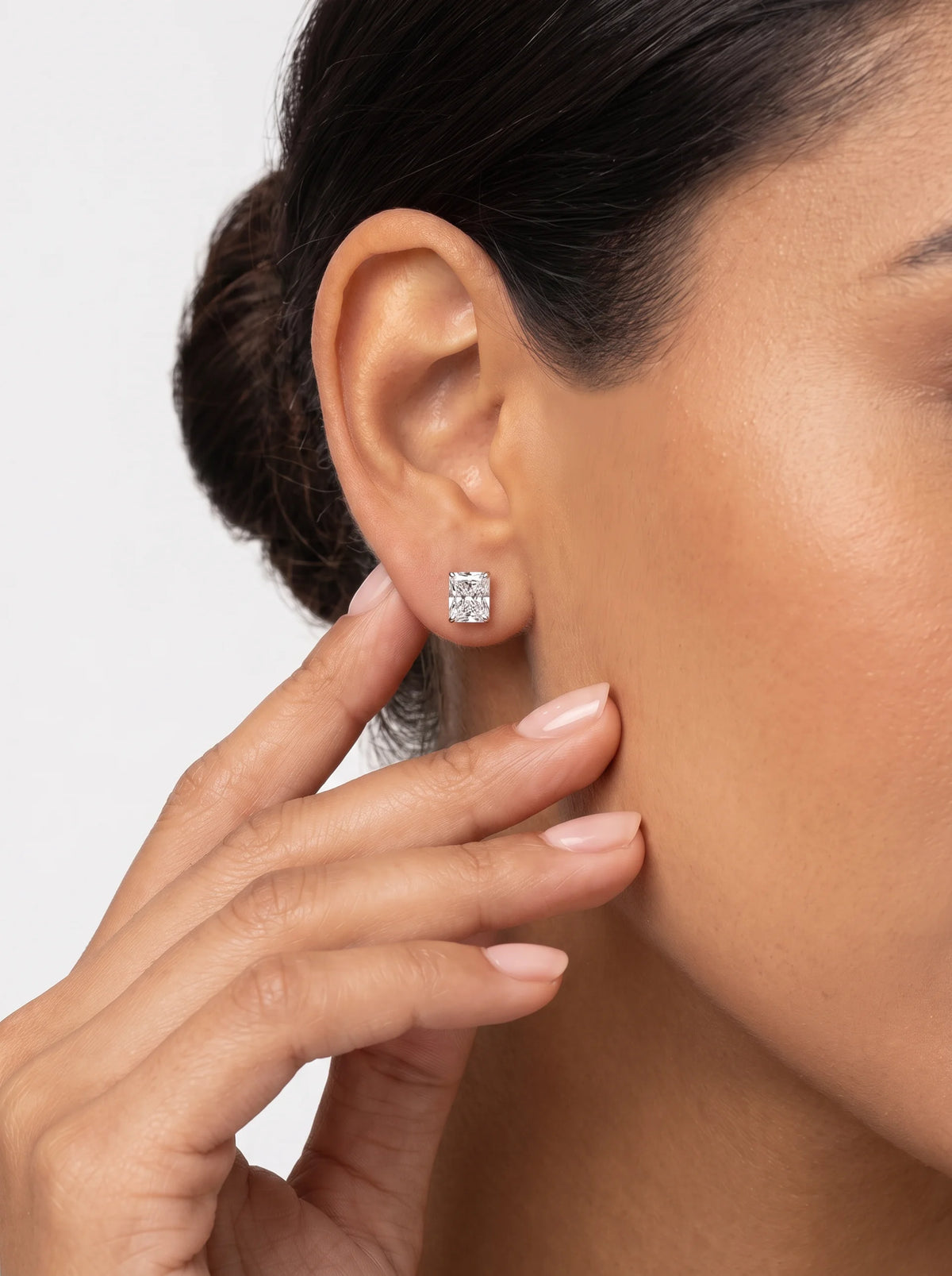 Diamond Studs - Radiant - One Carat - 4