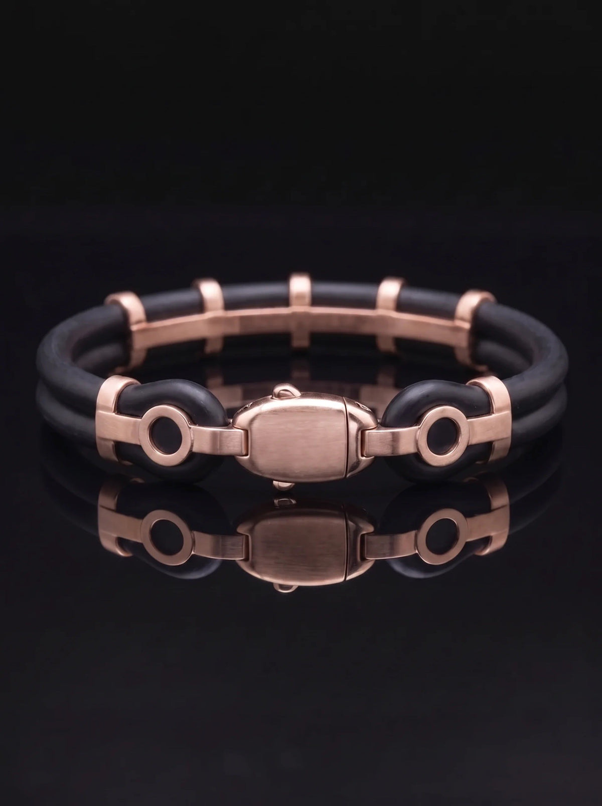 Diamond Rubber Bracelet - Rose Gold - 2