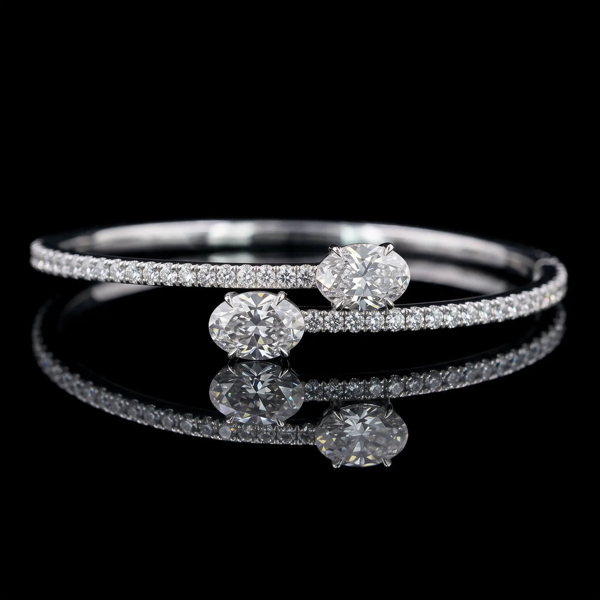 Diamond Bangle - Oval