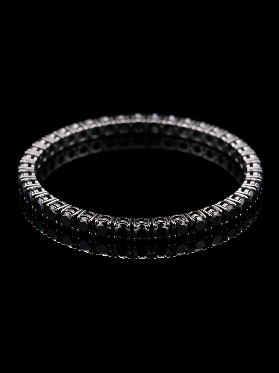 Black Diamond Tennis Bracelet 4.15MM