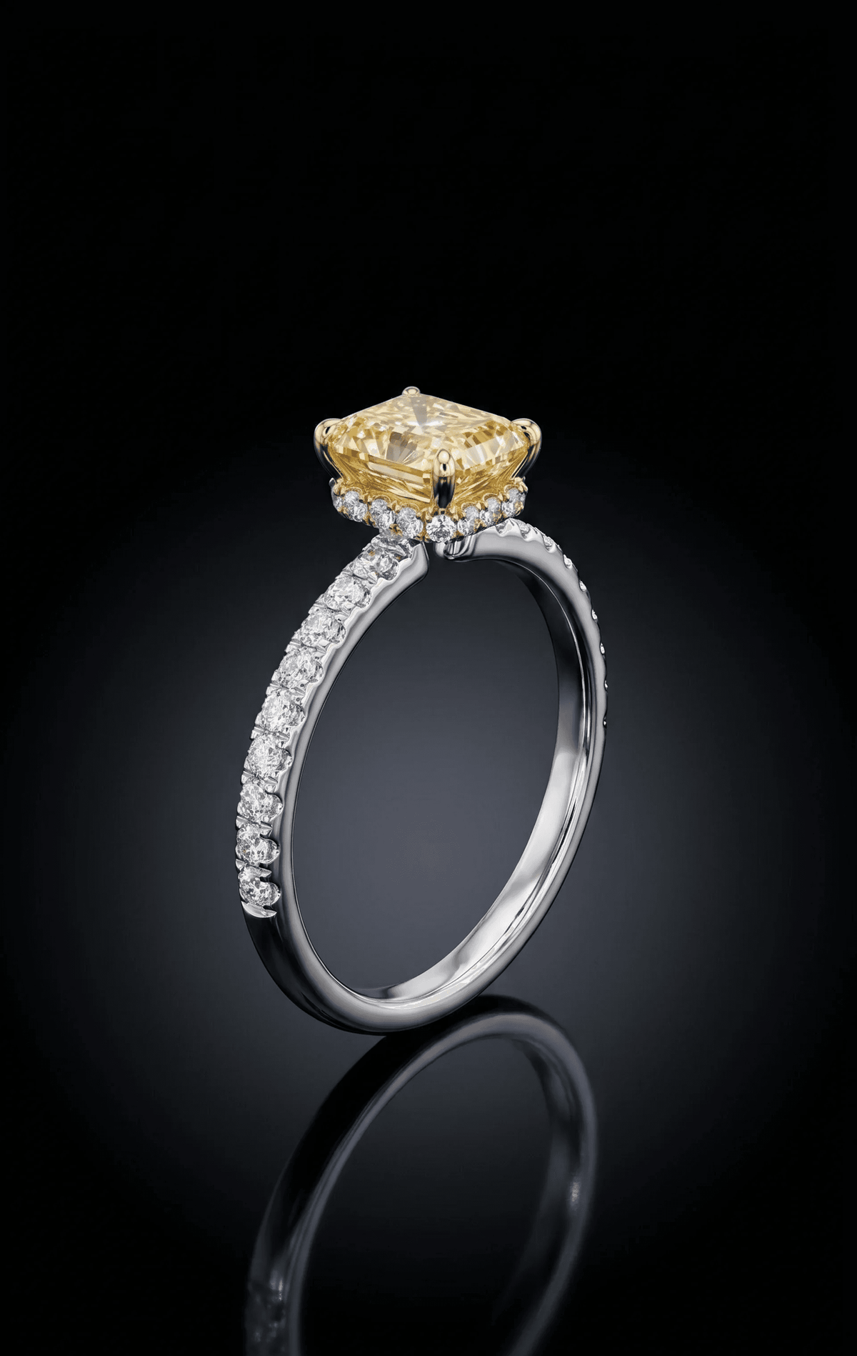 Radiant Yellow Diamond Ring - 2