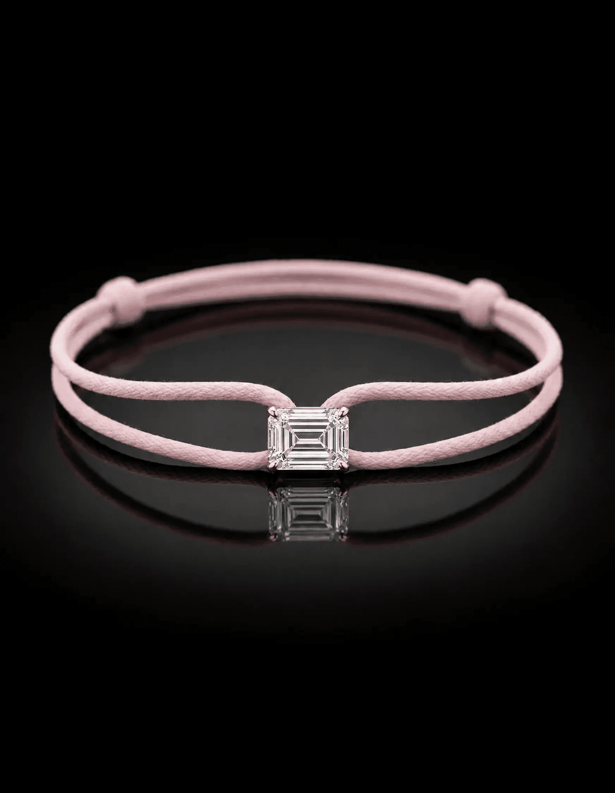 Diamond Satin Bracelet - Emerald, Pink
