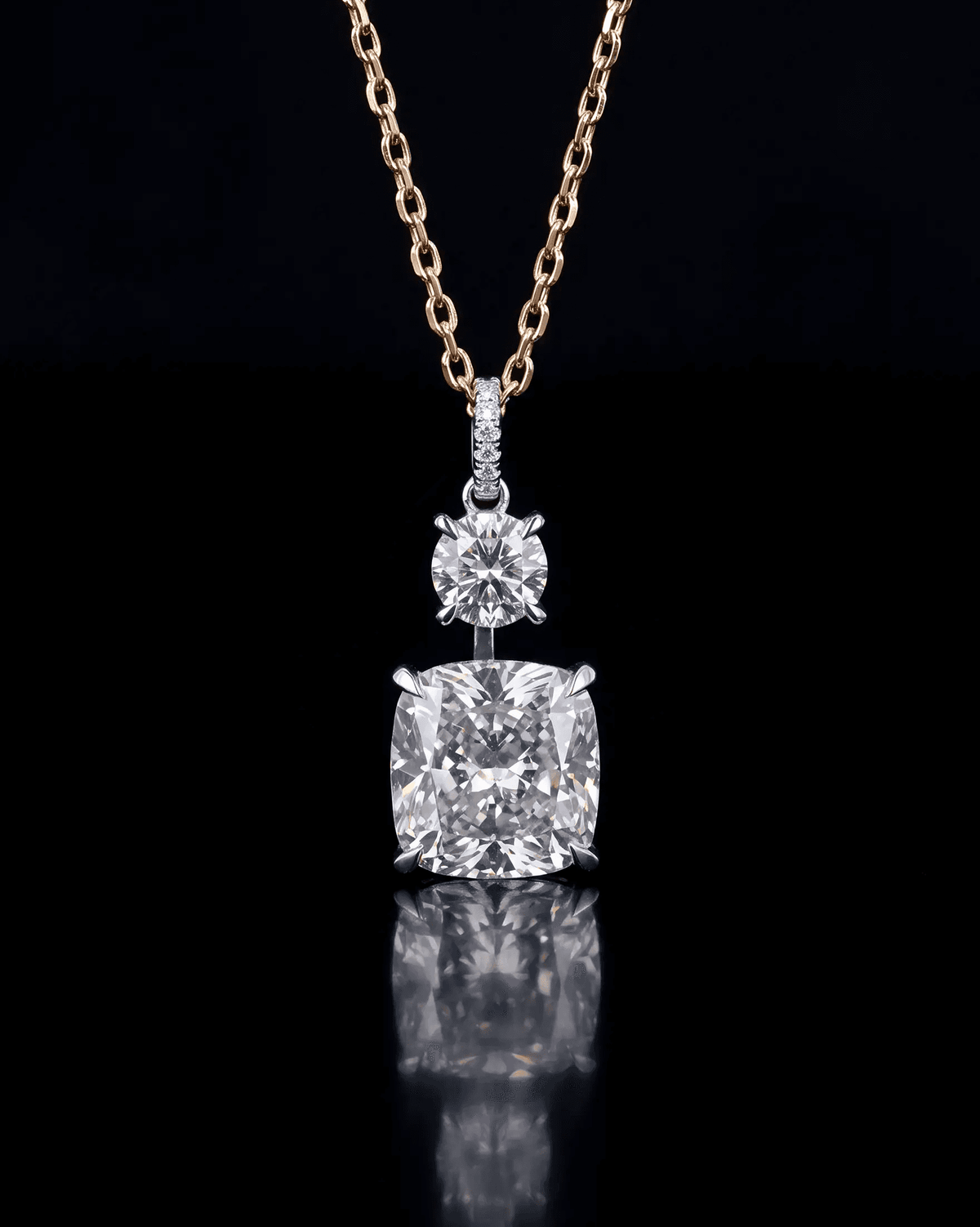 Cushion Diamond Necklace