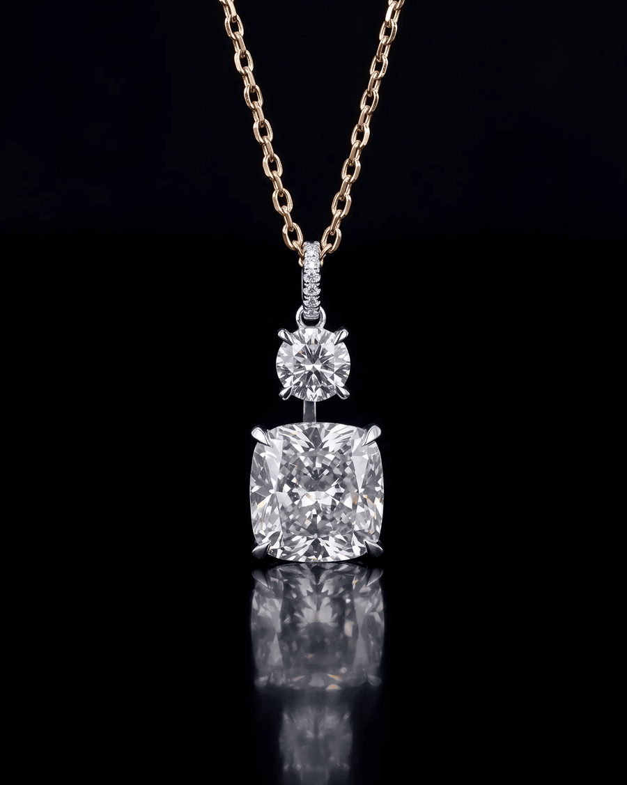 Cushion Diamond Necklace