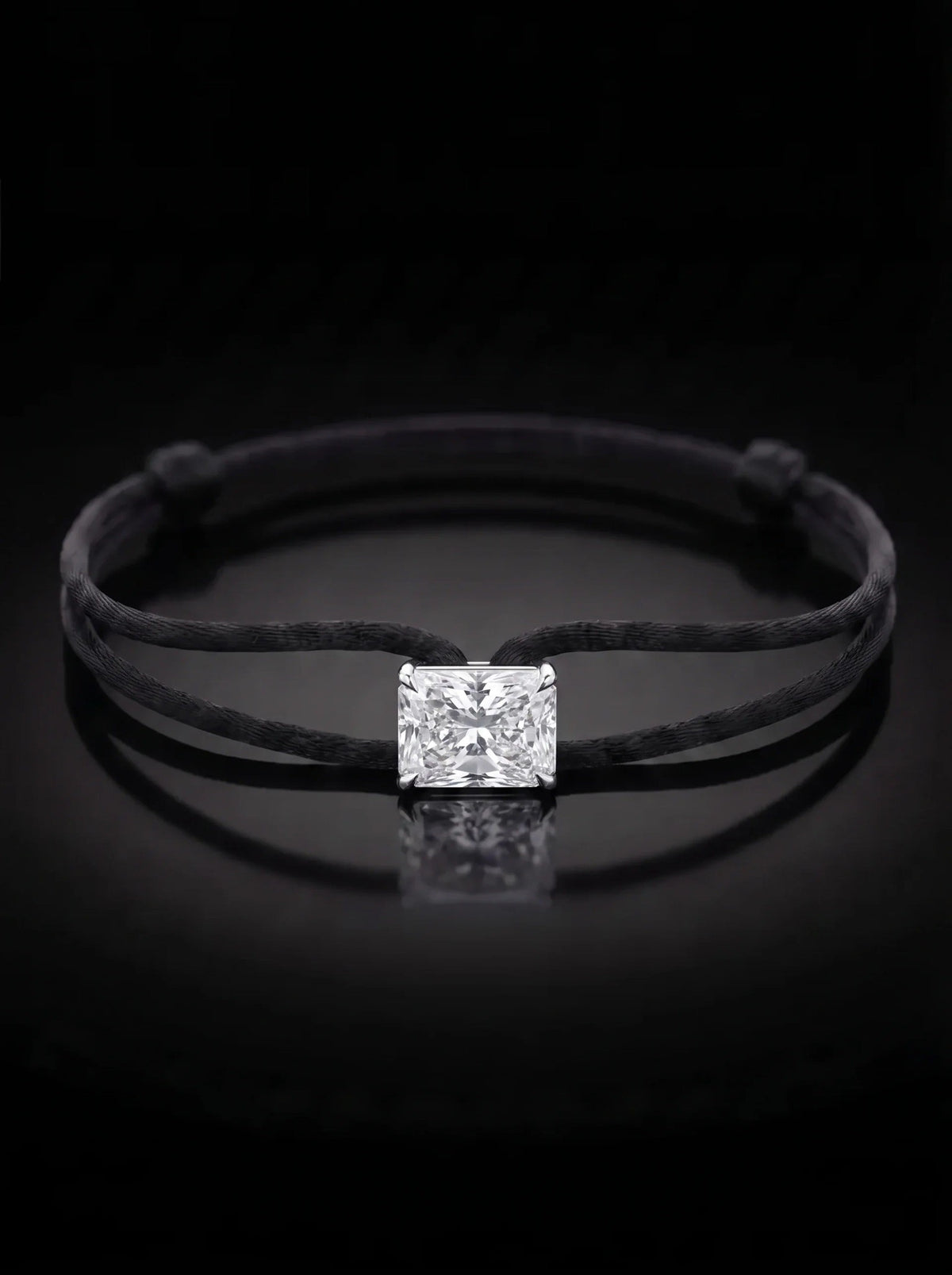 Diamond Satin Bracelet - Radiant, Black
