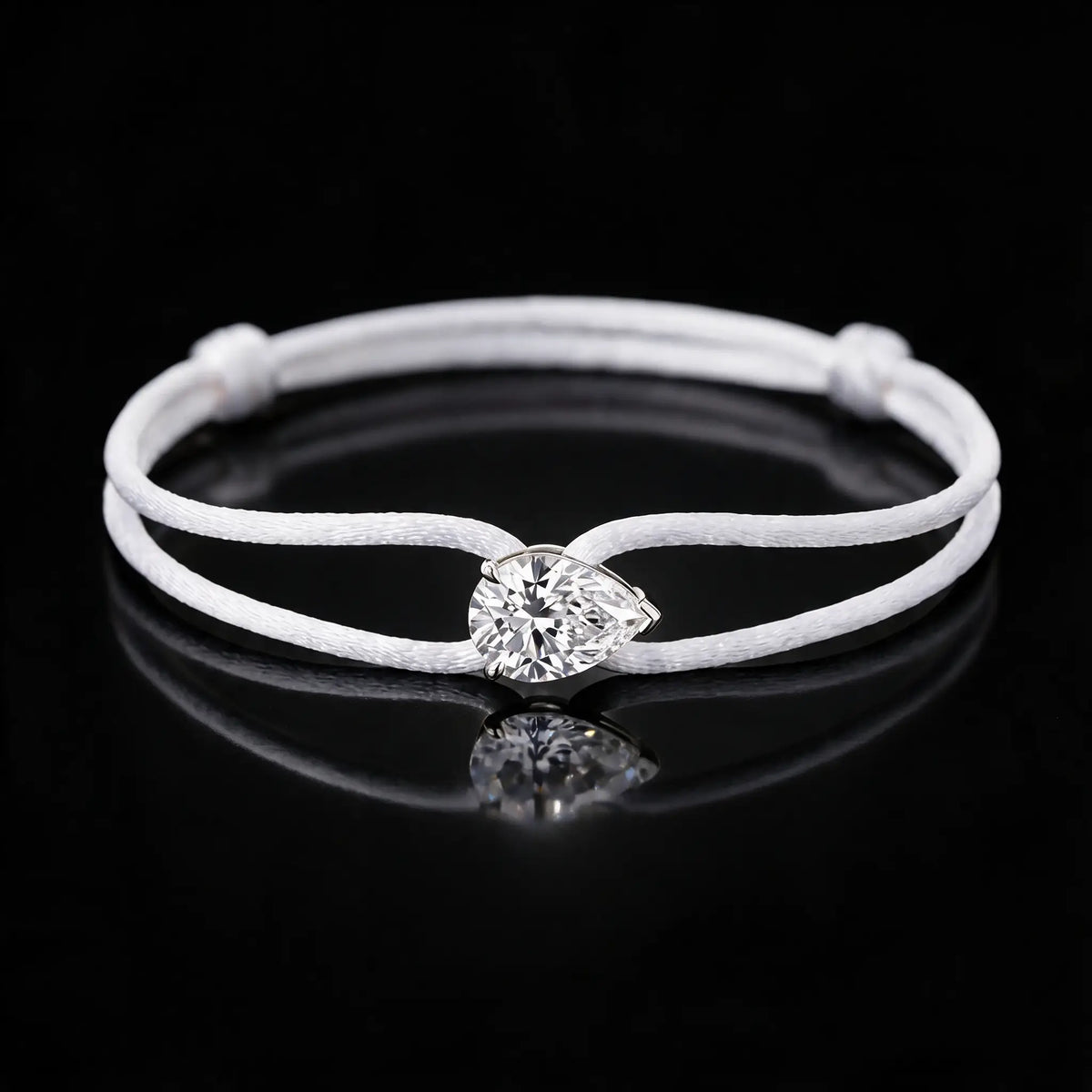 Diamond Satin Bracelet - Pear