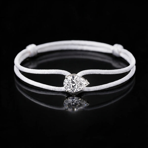 Diamond Satin Bracelet - Pear