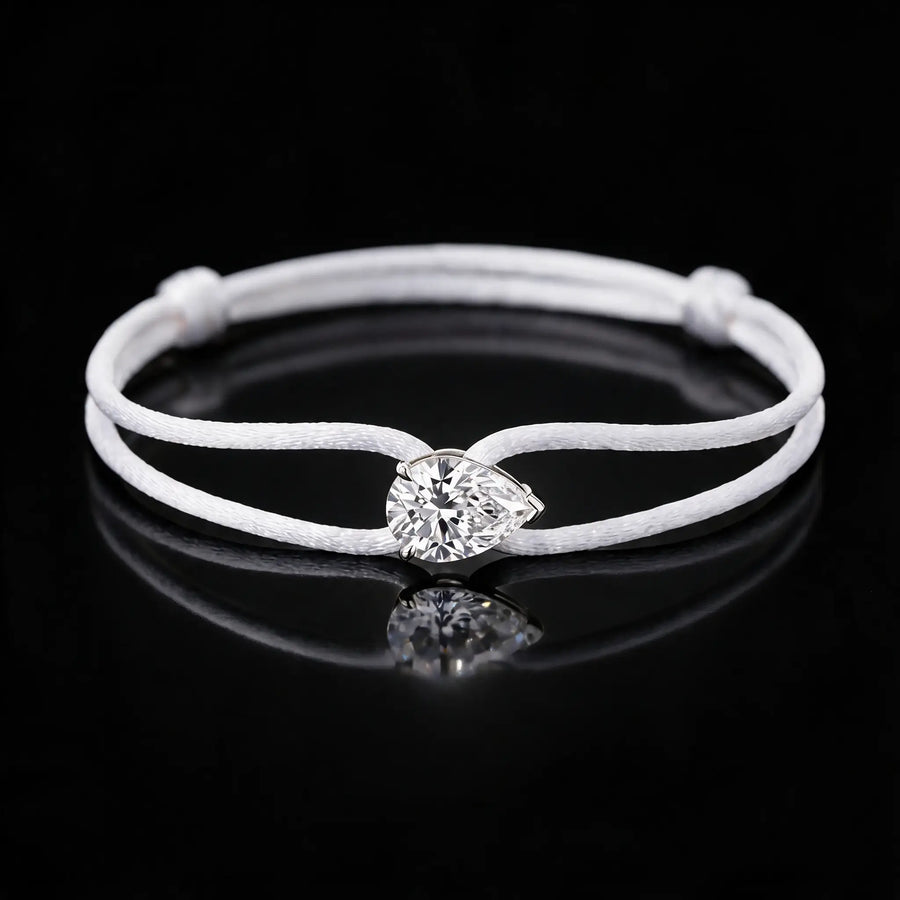 Diamond Satin Bracelet - Pear