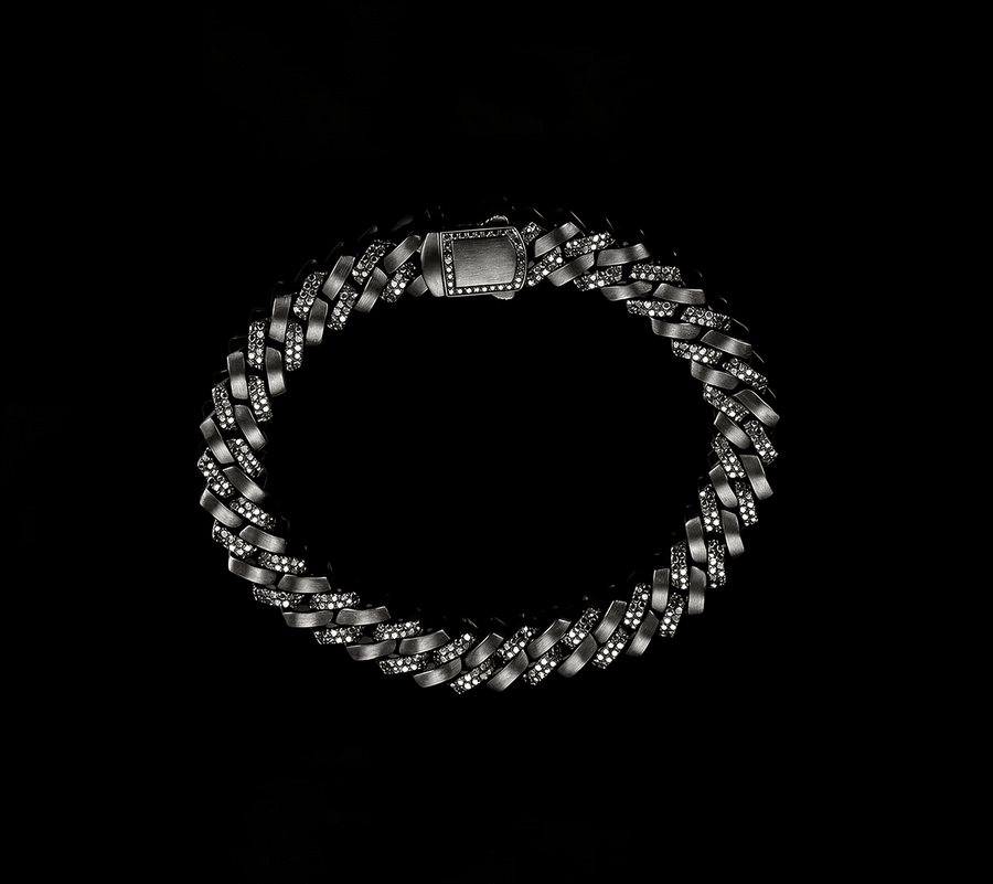 Natural Diamond Cuban Bracelet - 12MM