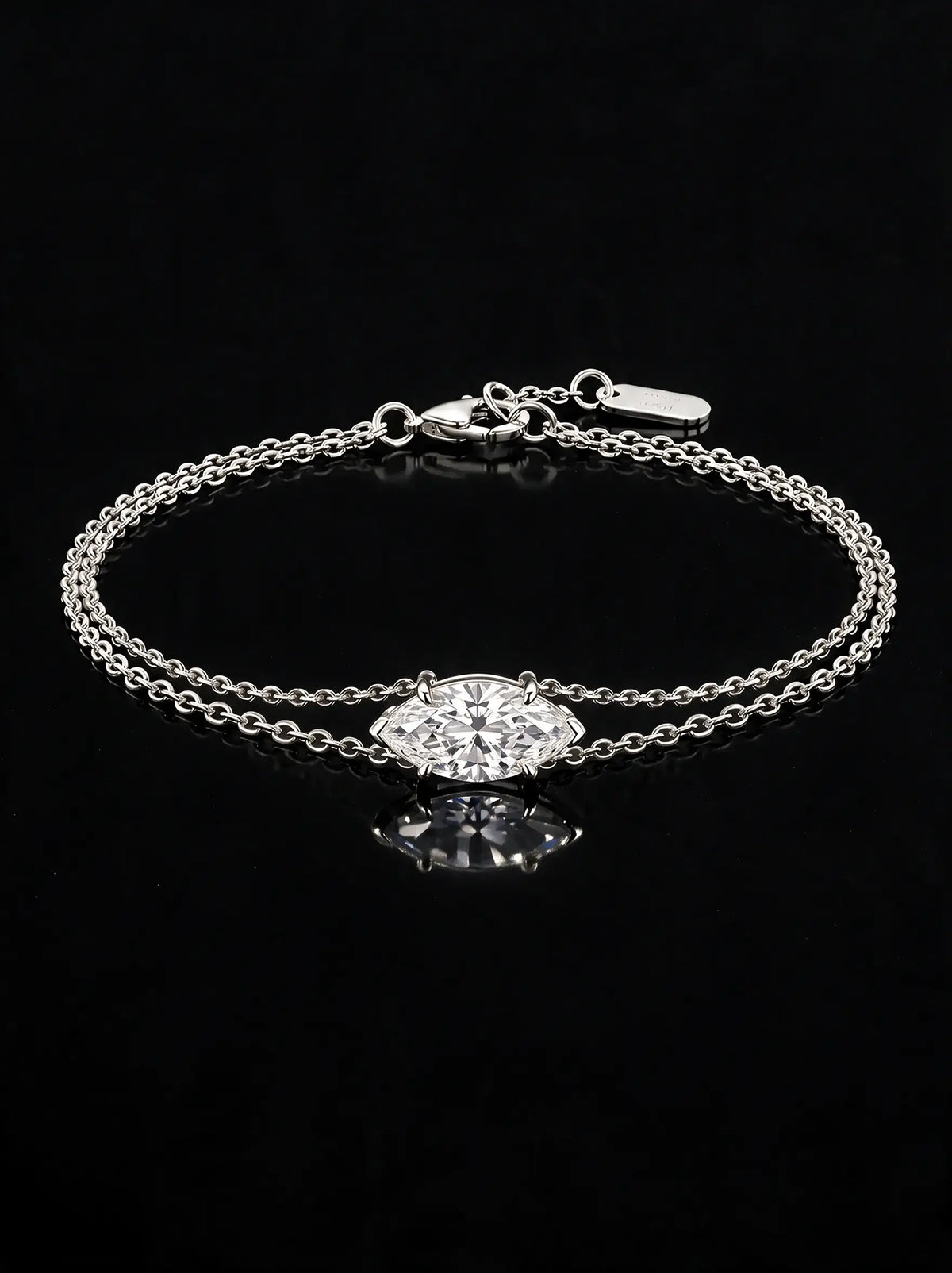 Diamond Bracelet - Marquise, White Gold