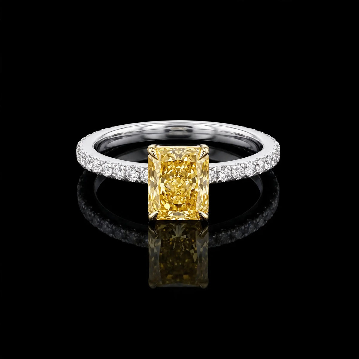 Radiant Yellow Diamond Ring