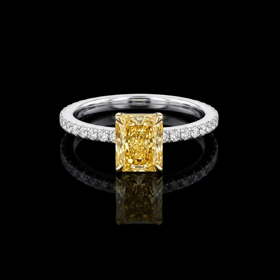 Radiant Yellow Diamond Ring