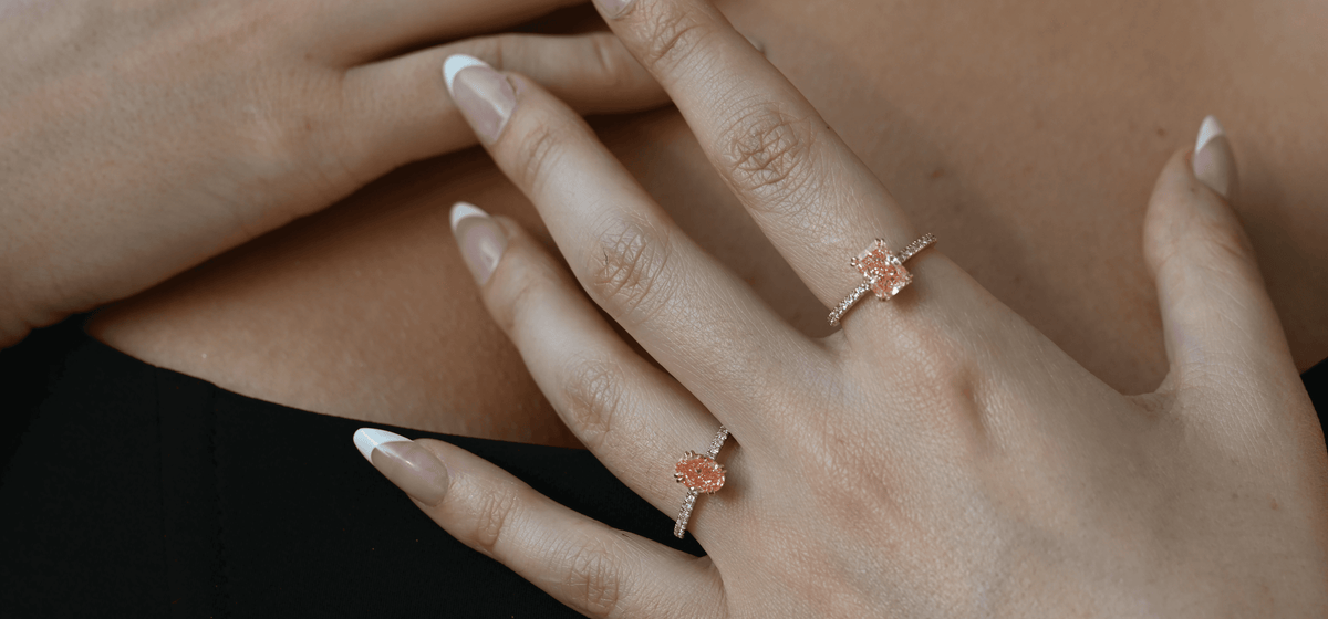 Oval Pink Diamond Ring - 3