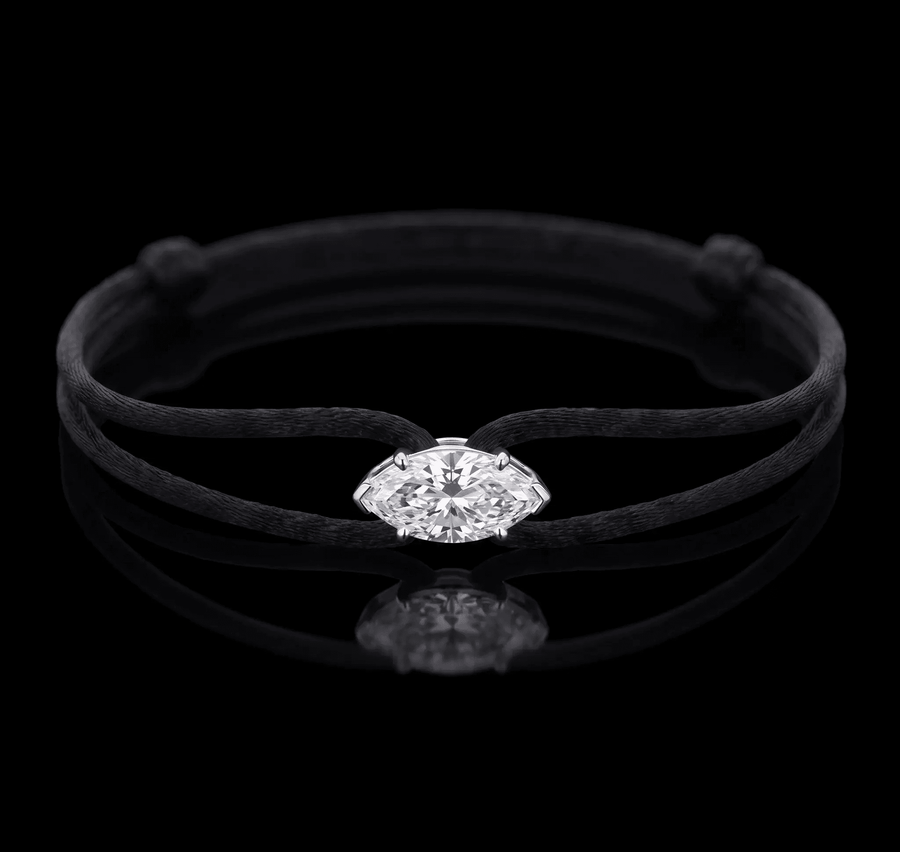 Diamond Satin Bracelet - Marquise