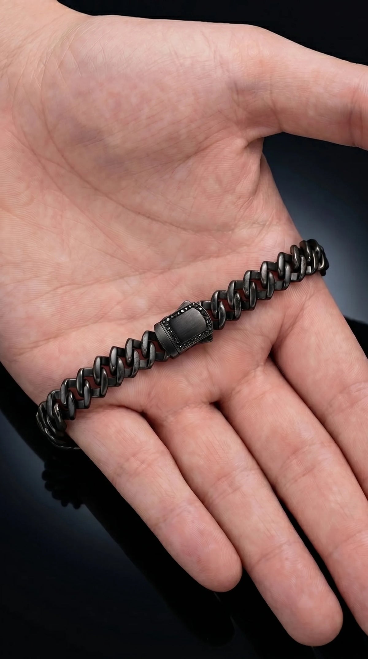 Natural Diamond Cuban Bracelet - 8MM - 3