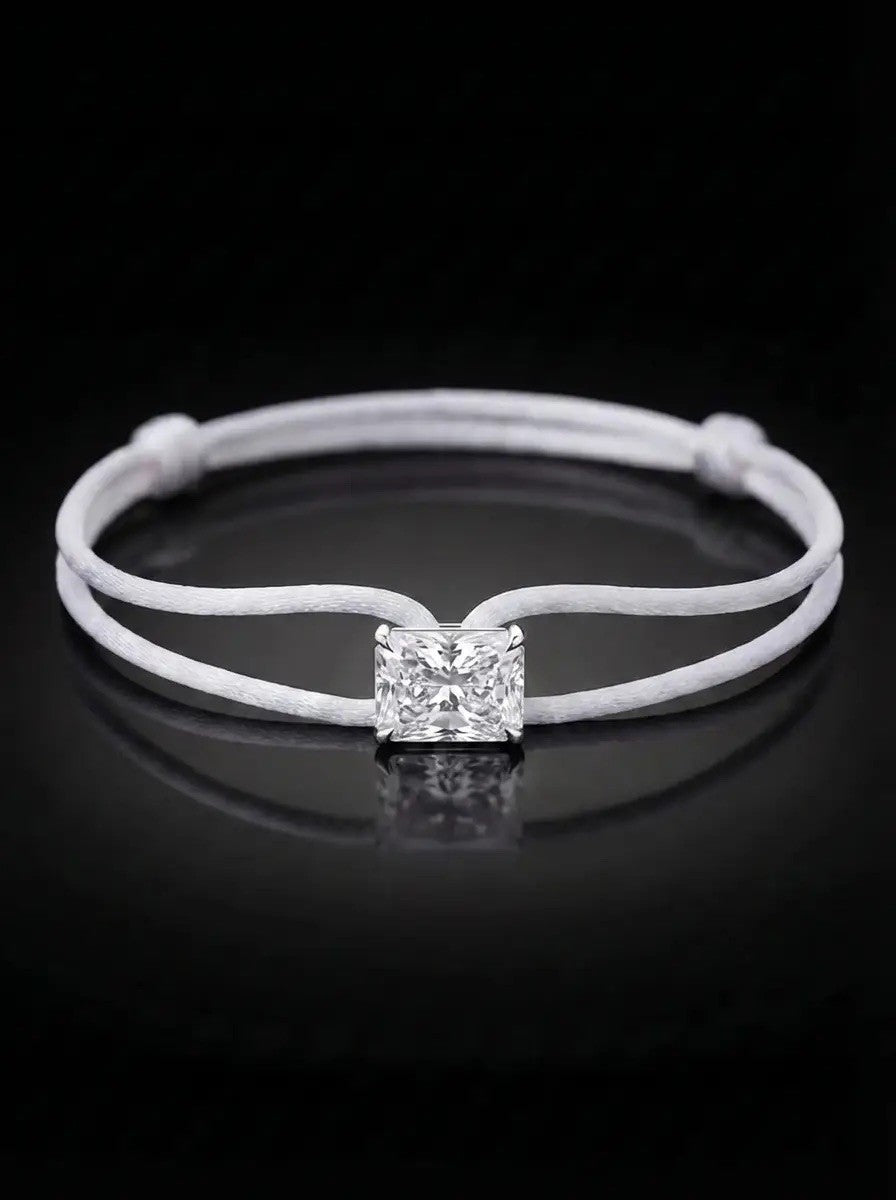 Diamond Satin Bracelet - Radiant, White