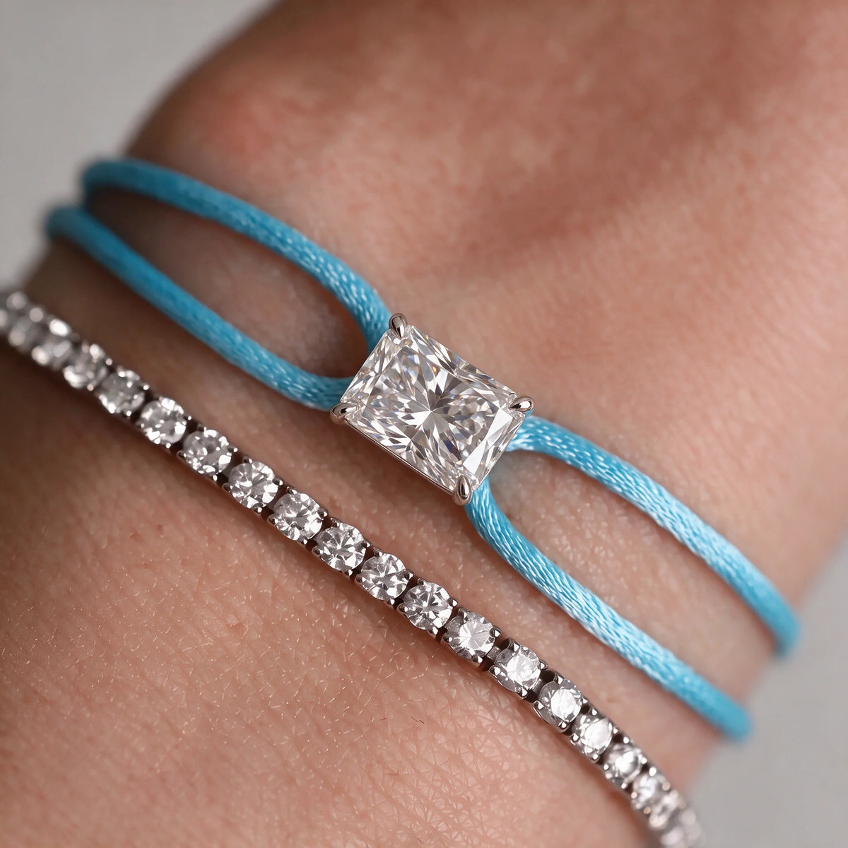 Diamond Satin Bracelet - Radiant, Blue