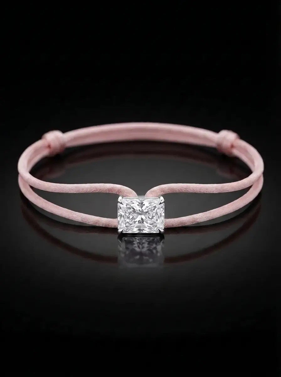 Diamond Satin Bracelet - Radiant, Pink