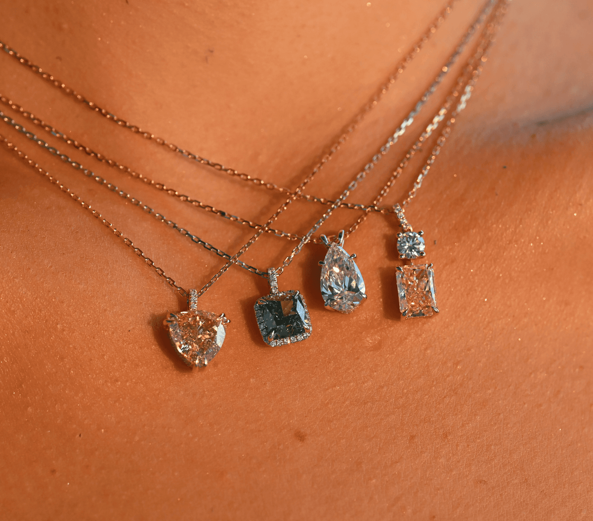 Yellow Diamond Trillion Necklace - 4