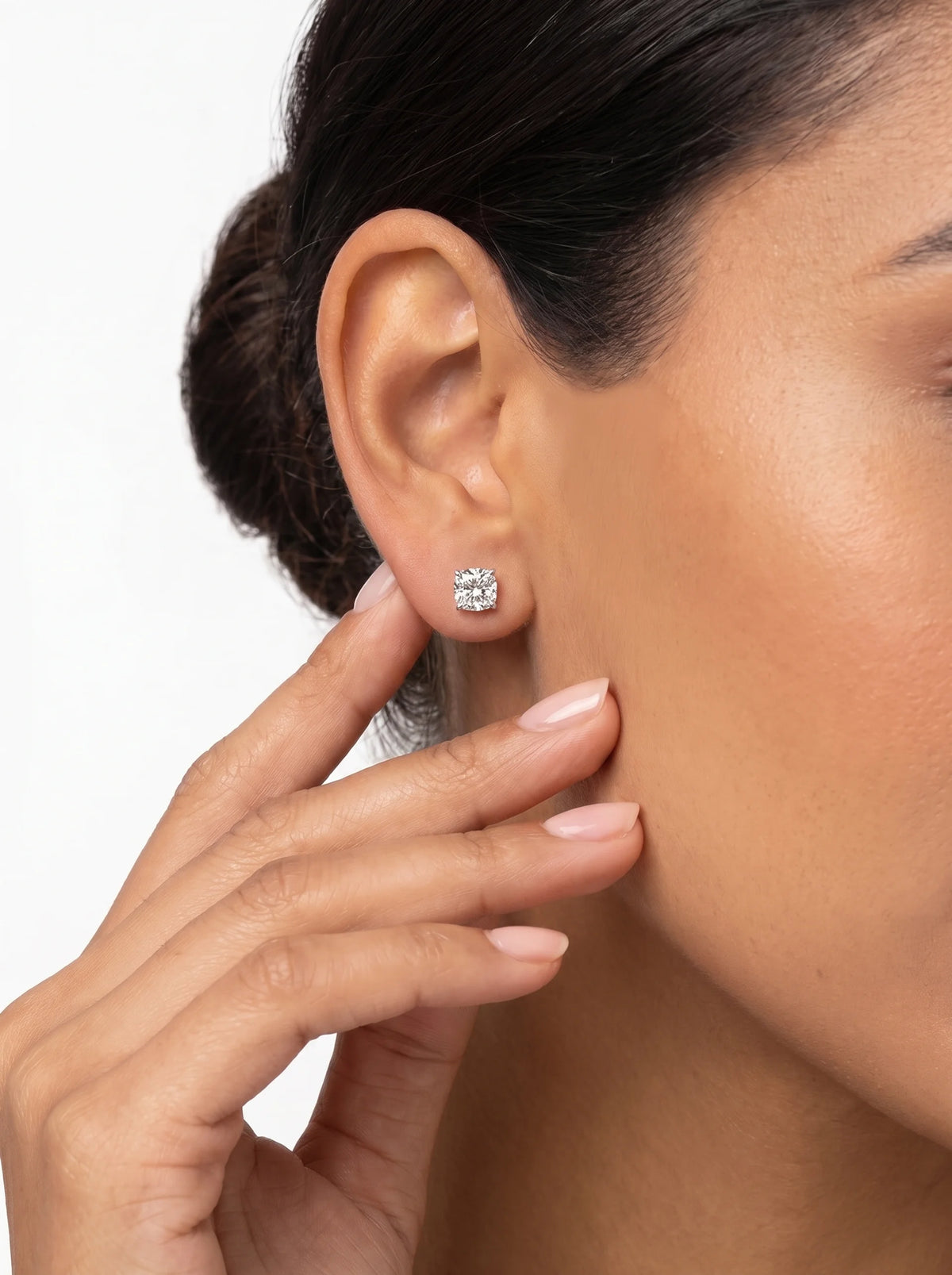 Diamond Studs - Cushion - One Carat - 4