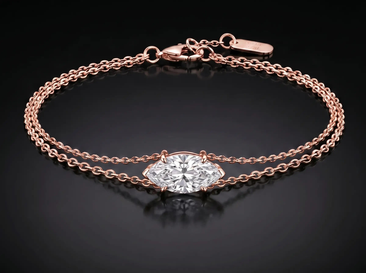 Diamond Bracelet - Marquise, Rose Gold