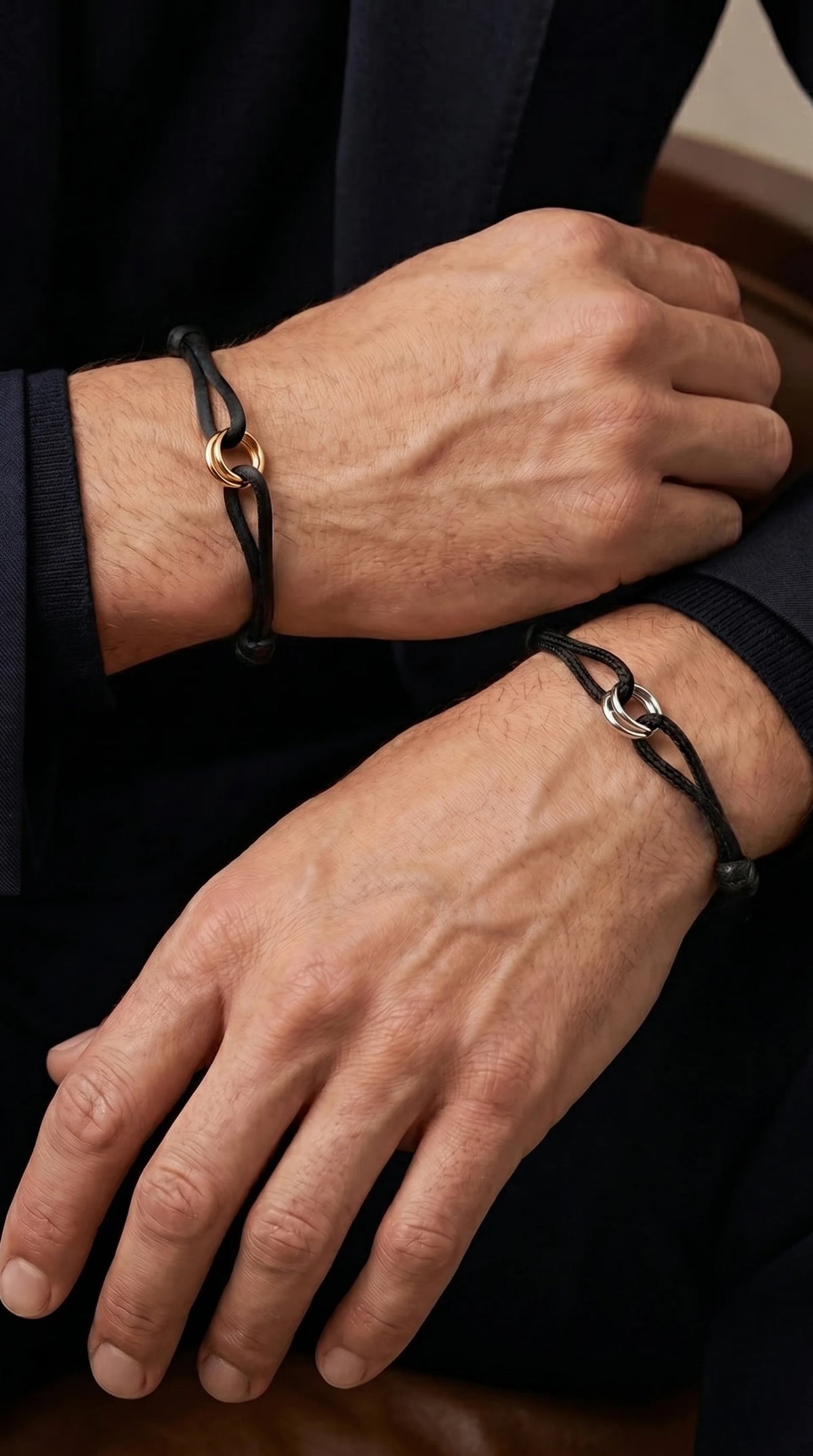 Gold Ring Satin Bracelet - 2