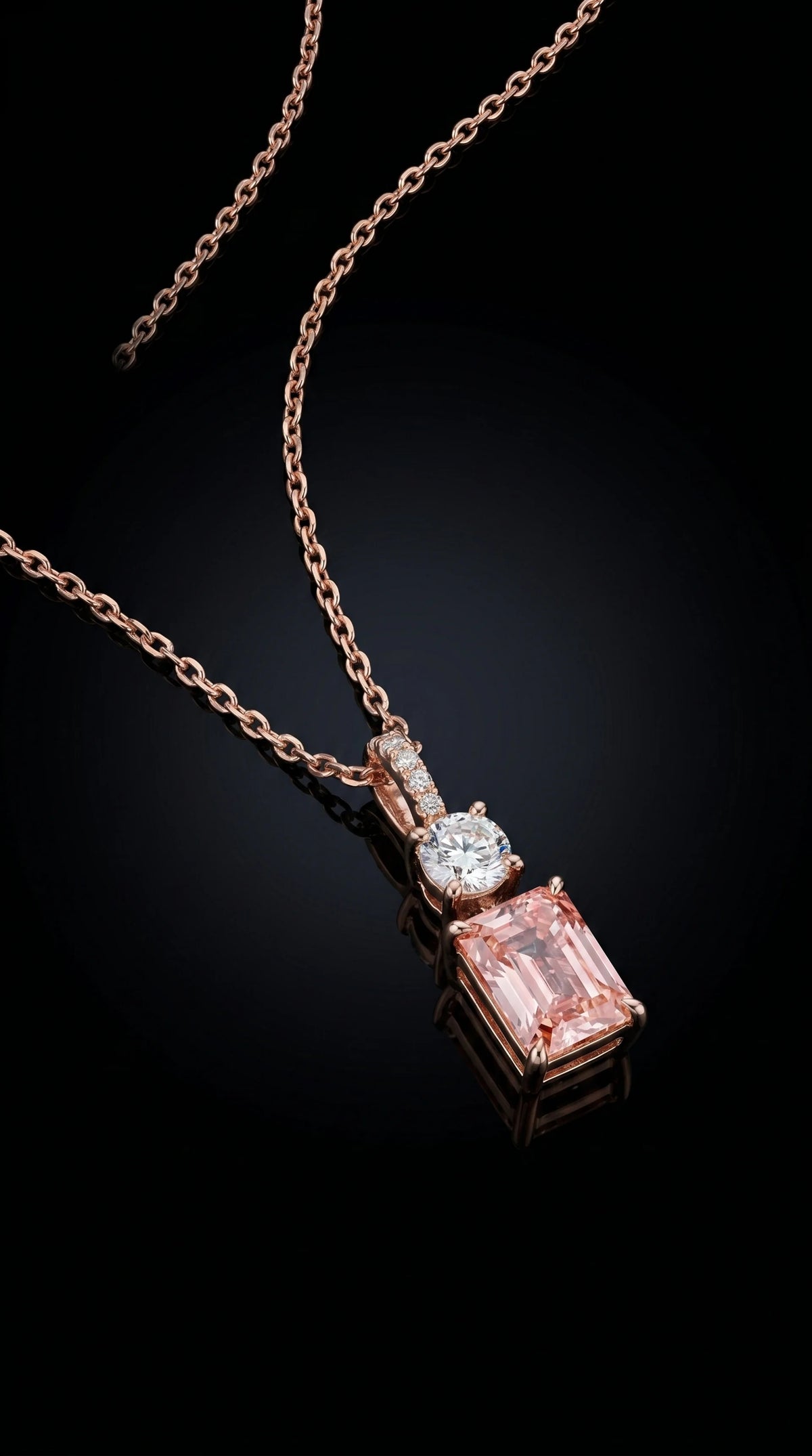 Pink Diamond Radiant Necklace - 2