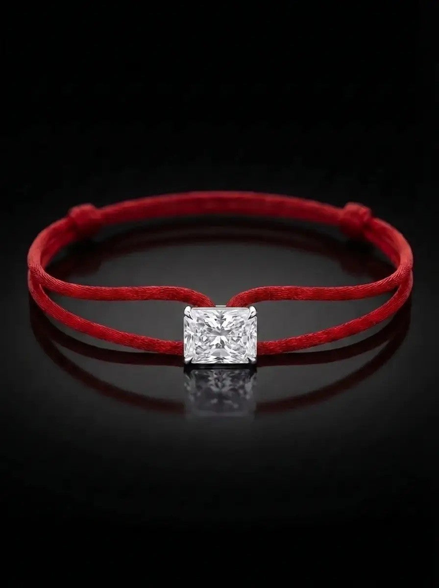 Diamond Satin Bracelet - Radiant, Red