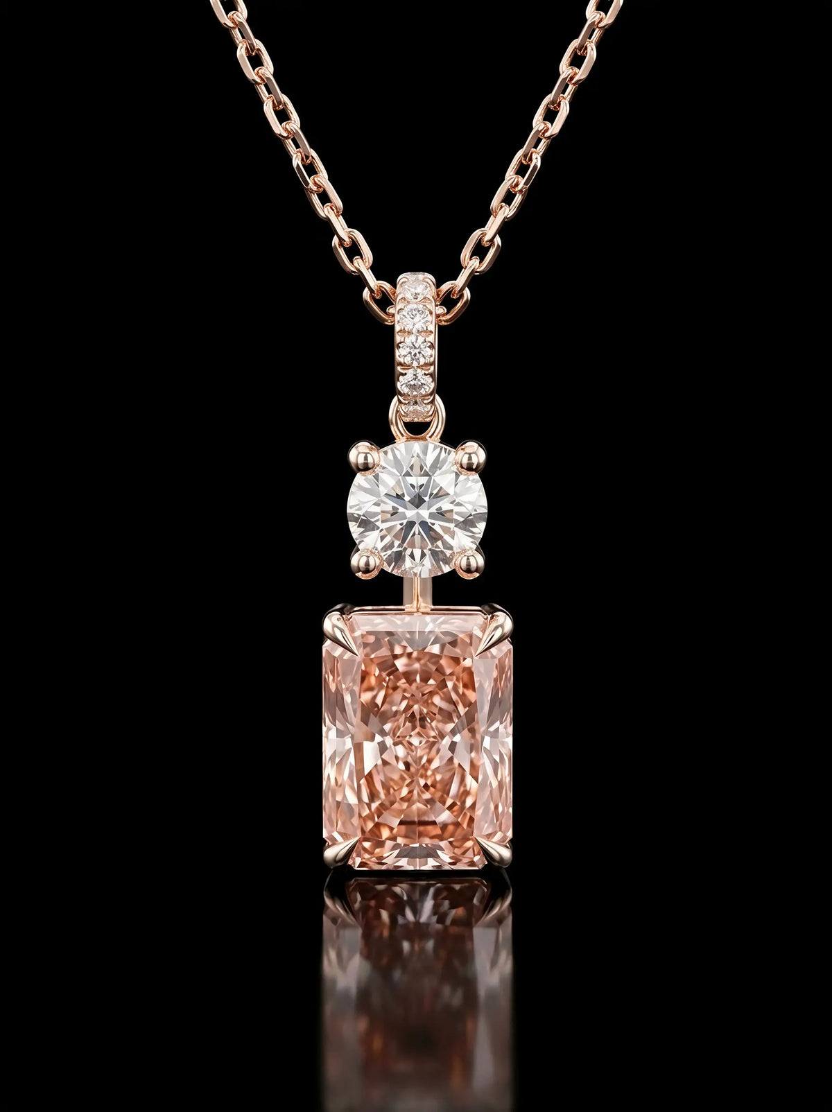 Pink Diamond Radiant Necklace