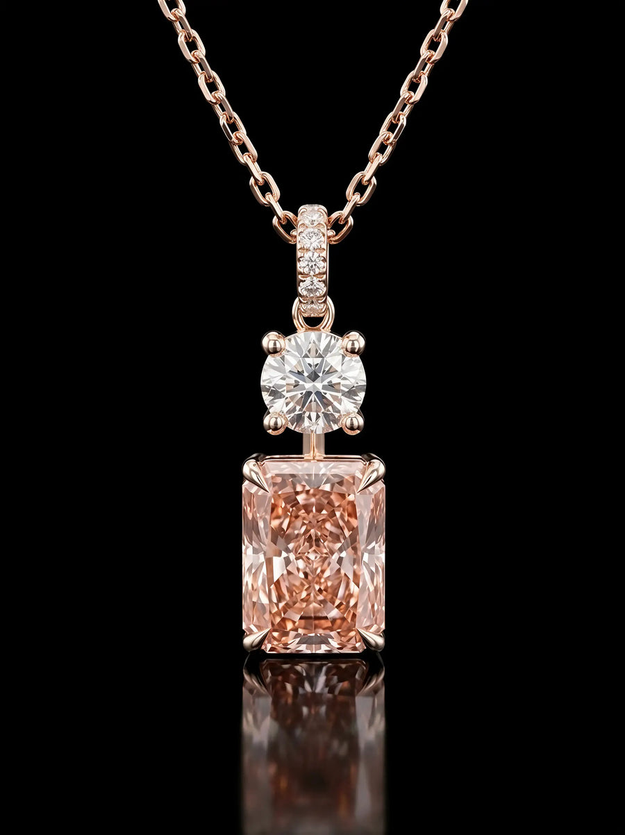 Pink Diamond Radiant Necklace