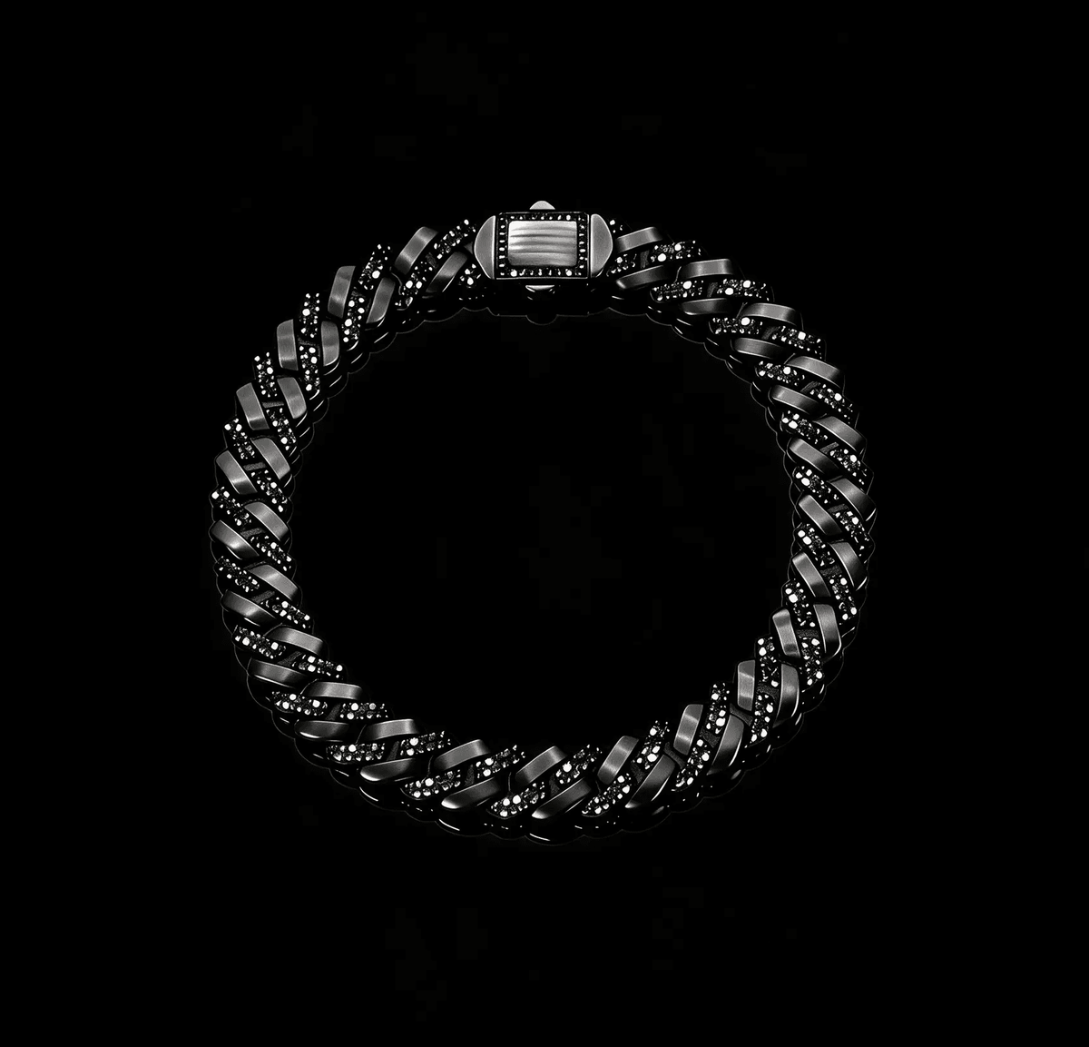 Natural Diamond Cuban Bracelet - 8MM