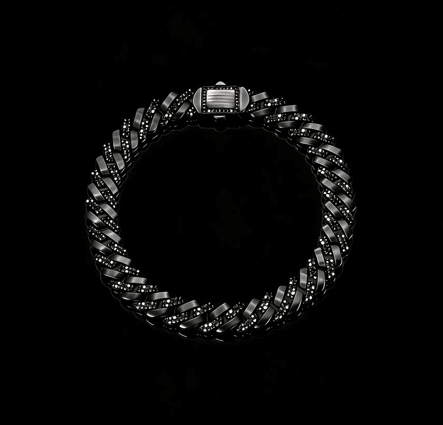 Natural Diamond Cuban Bracelet - 8MM