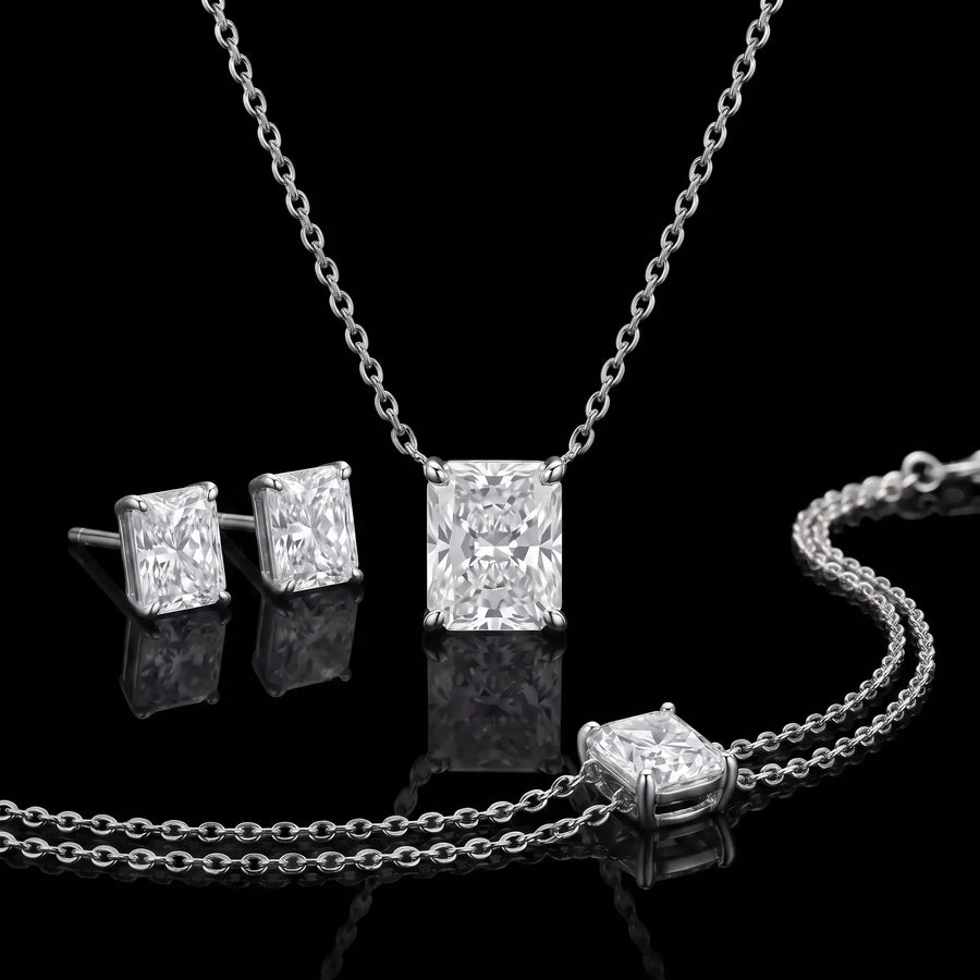 Diamond Set - Radiant, White Gold