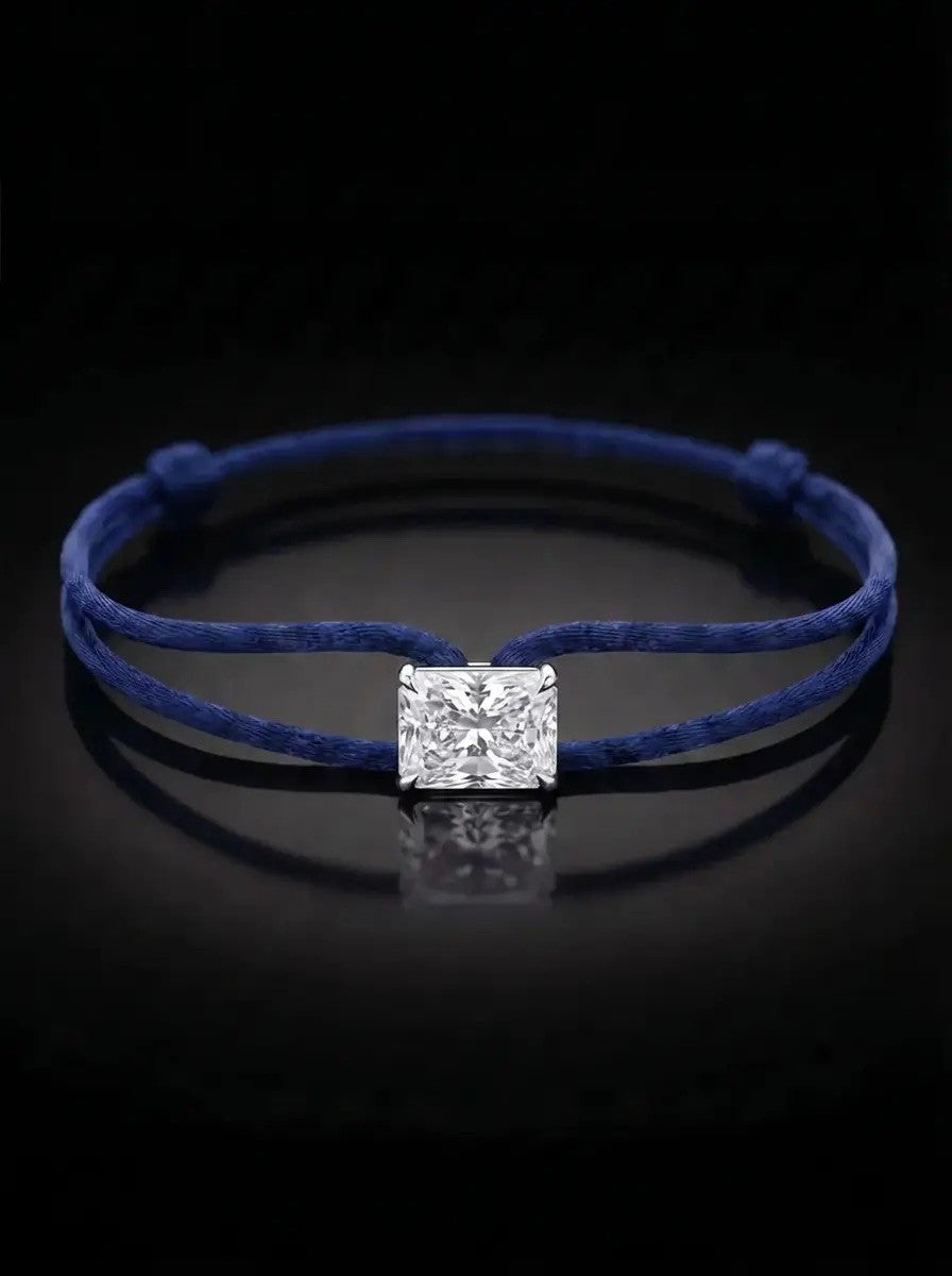 Diamond Satin Bracelet - Radiant, Dark Blue