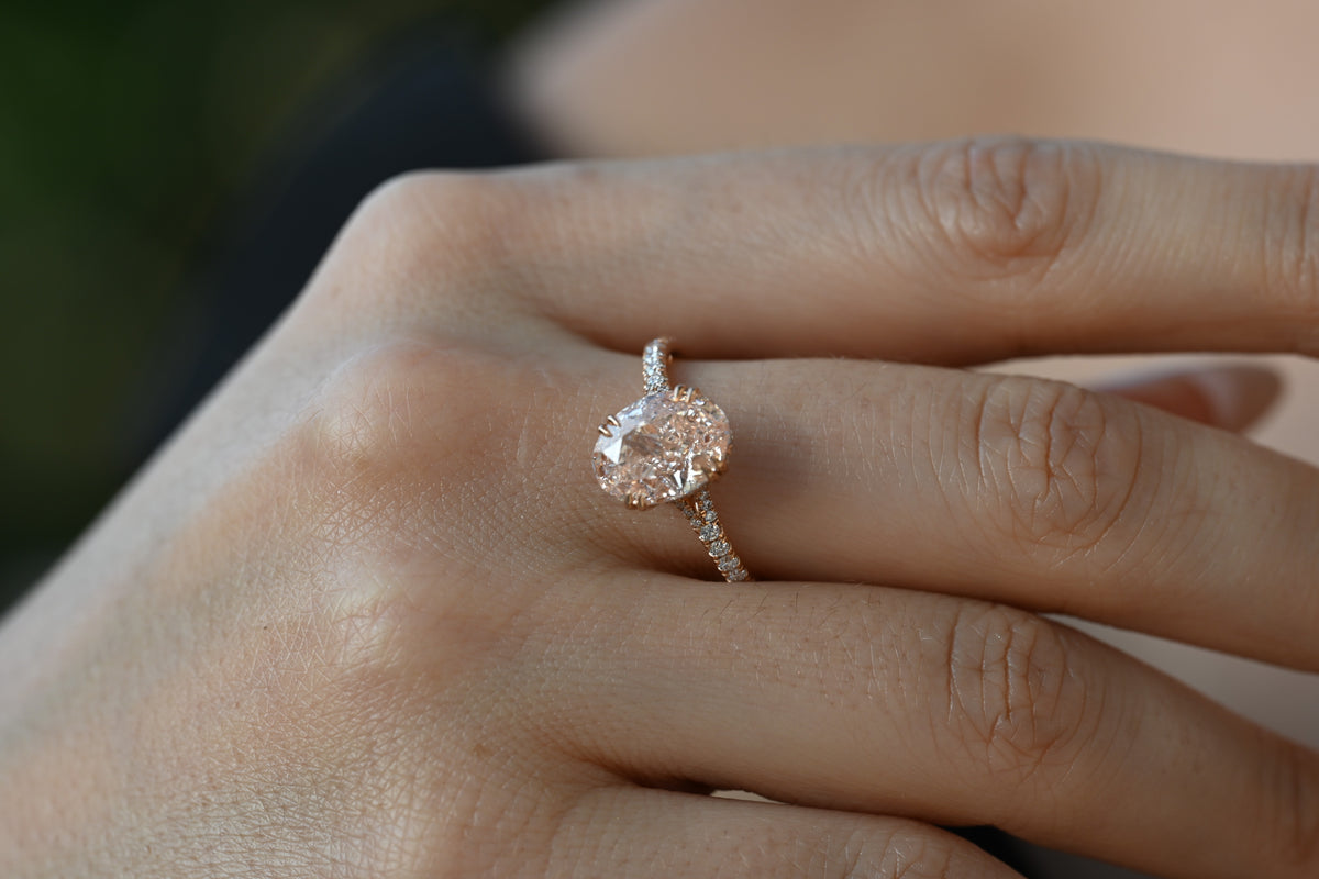 Oval Pink Diamond Ring - Rosé - 3