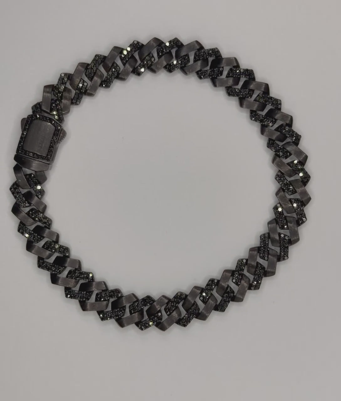 Natural Diamond Cuban Bracelet - 8MM video