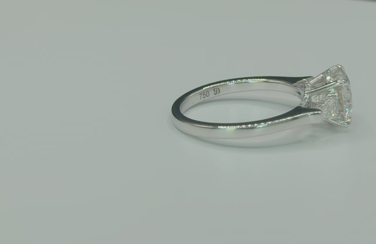 Round & Baguettes Diamond Ring video