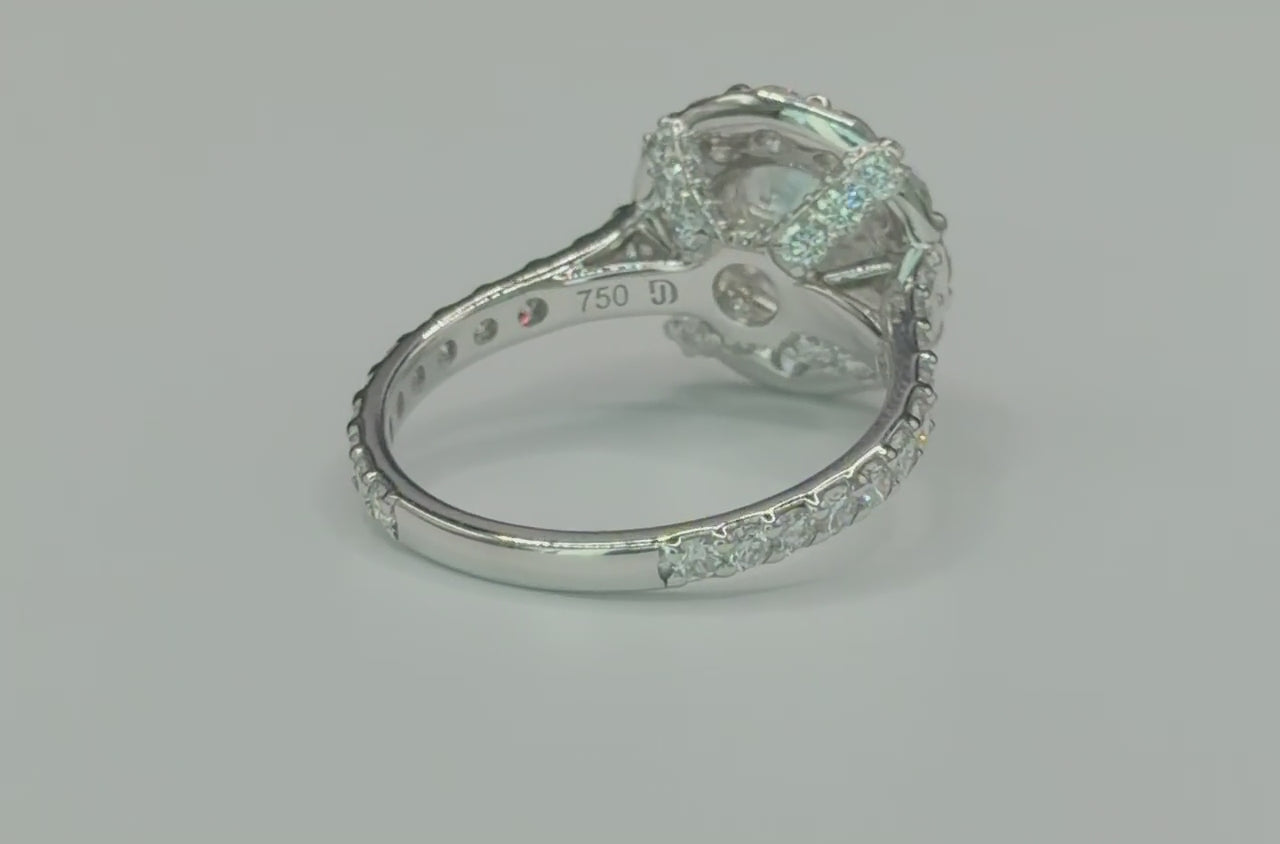 Round Diamond Ring with Halo - 3.98CT video