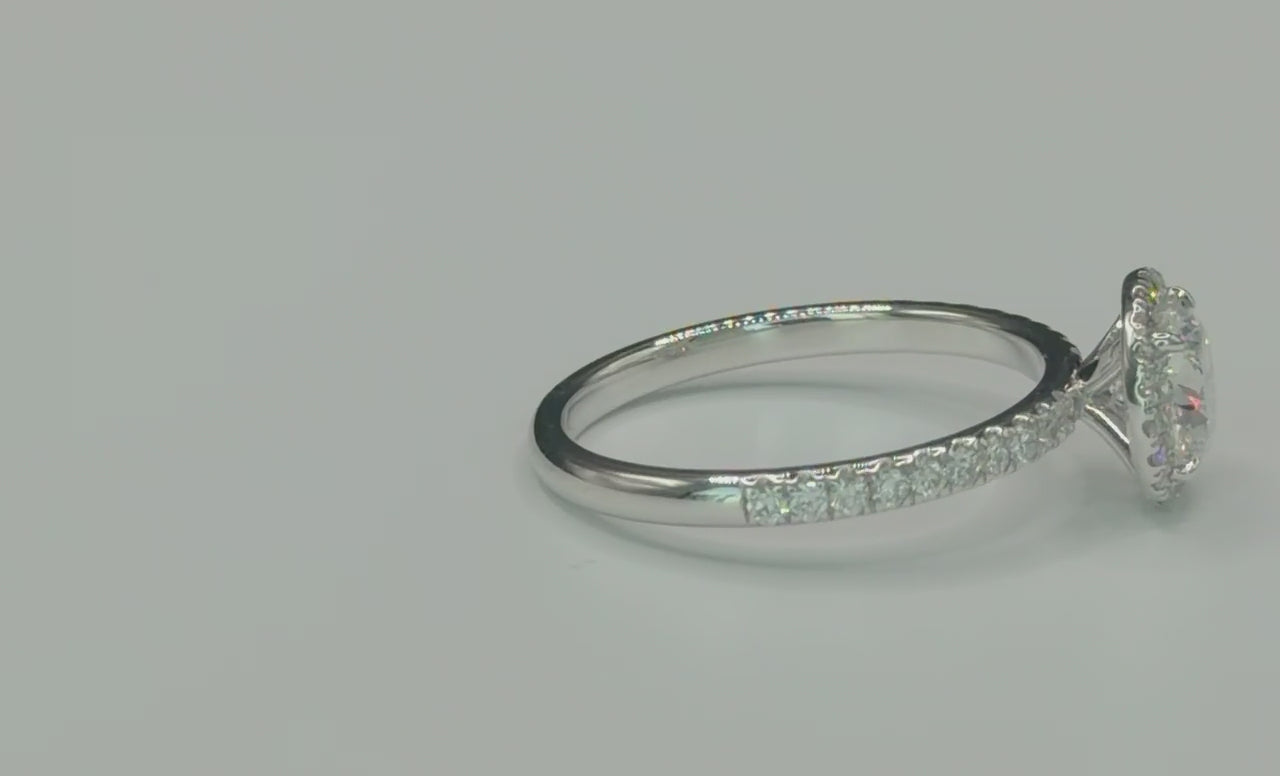 Round Diamond Ring with Small Halo video