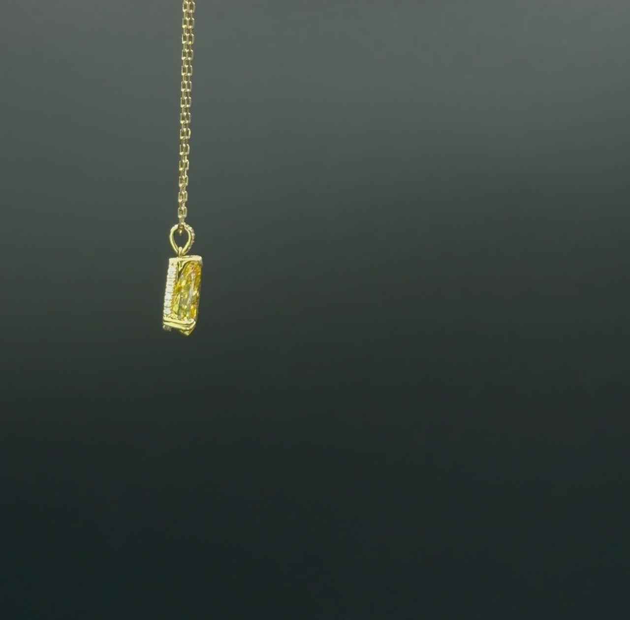 Yellow Diamond Pear Necklace video
