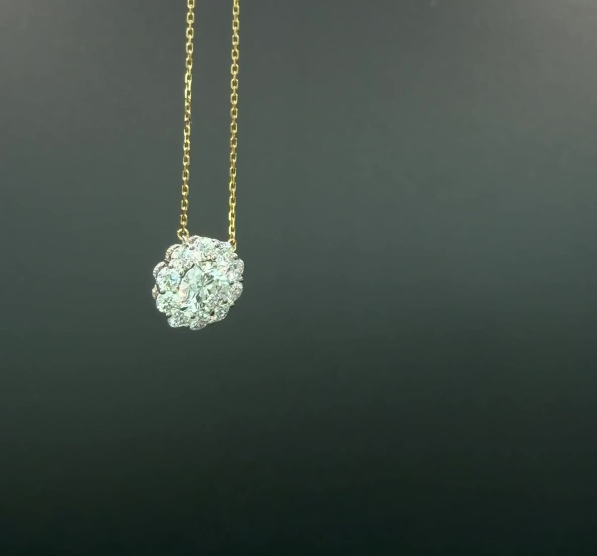 Round Necklace with Big Halo video