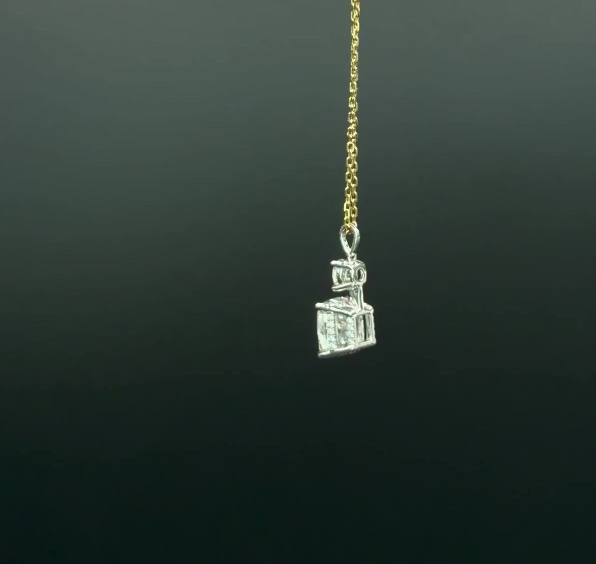 Cushion Diamond Necklace video