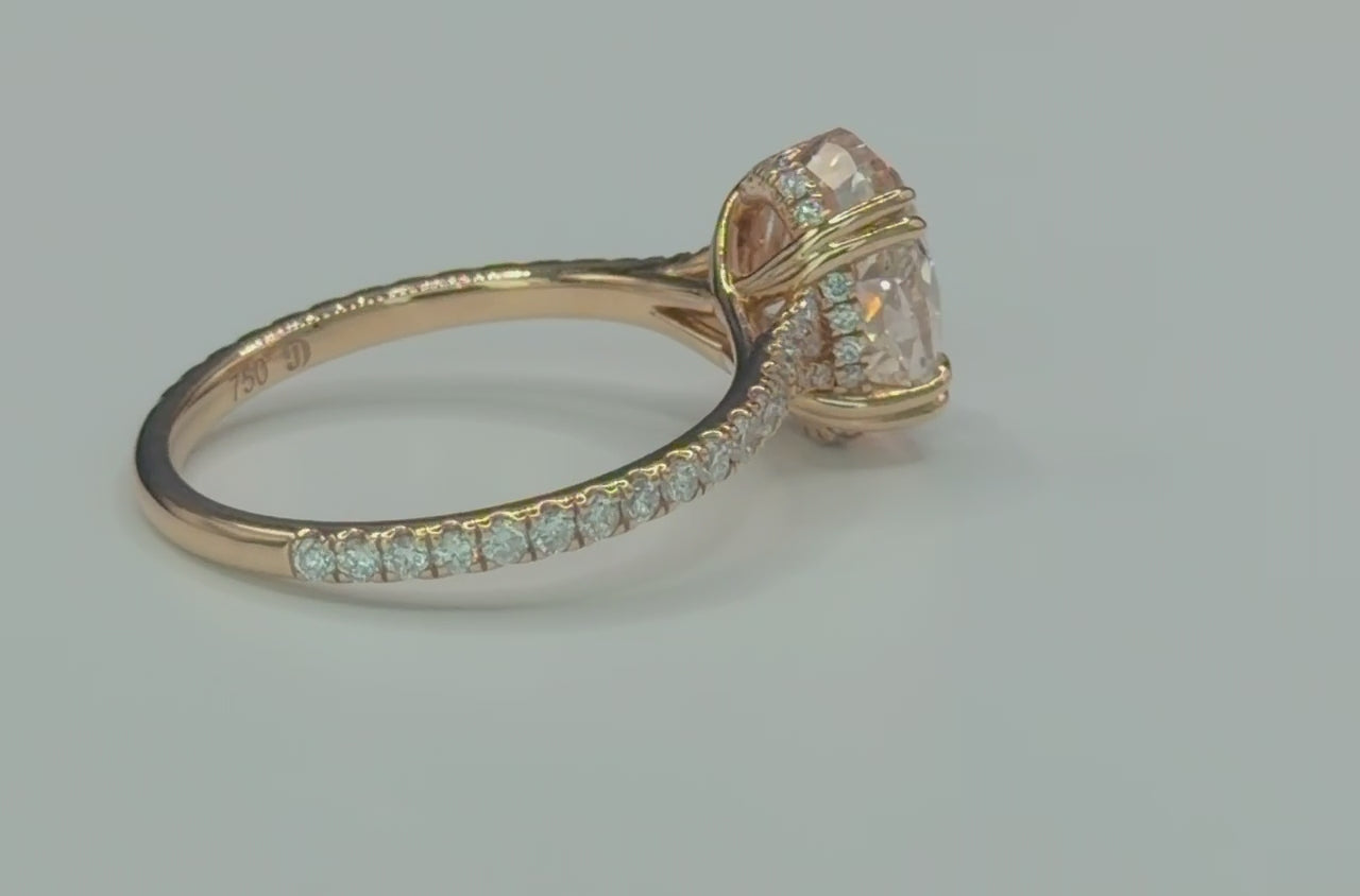 Oval Pink Diamond Ring - Rosé video