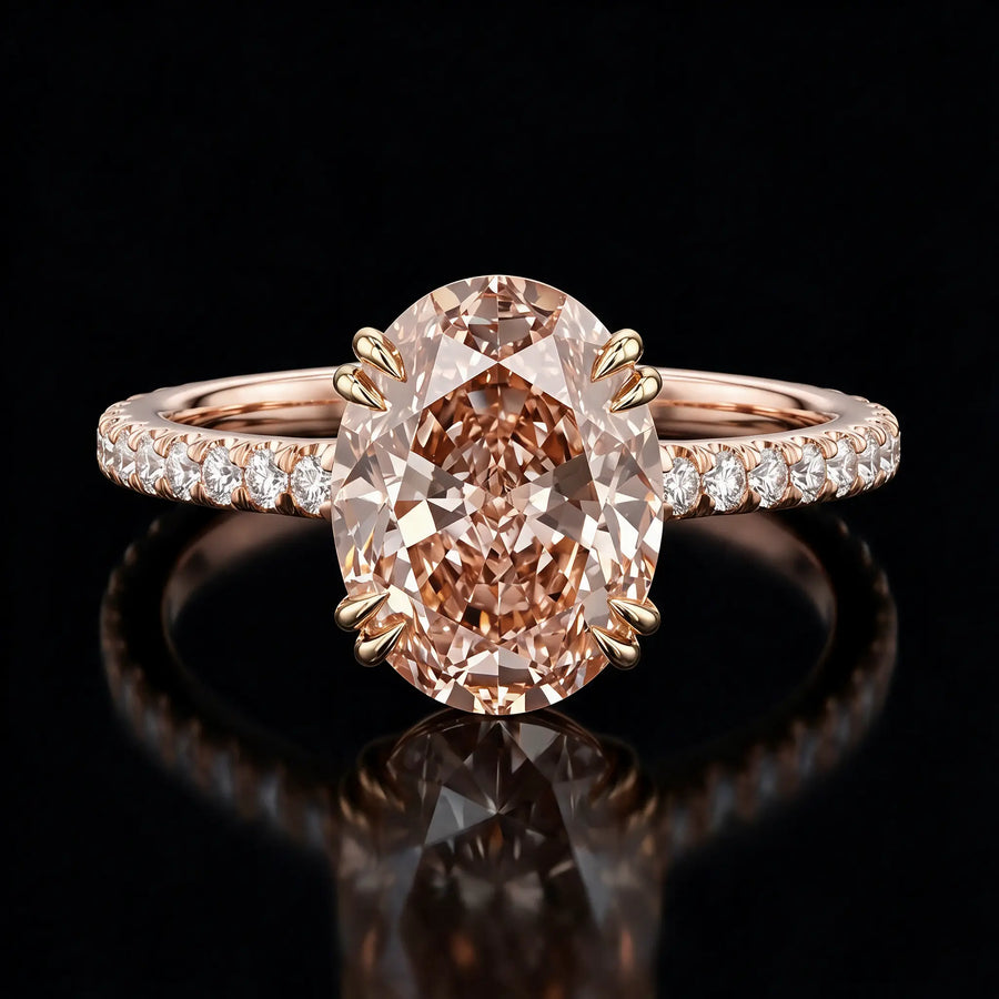 Oval Pink Diamond Ring - Rosé