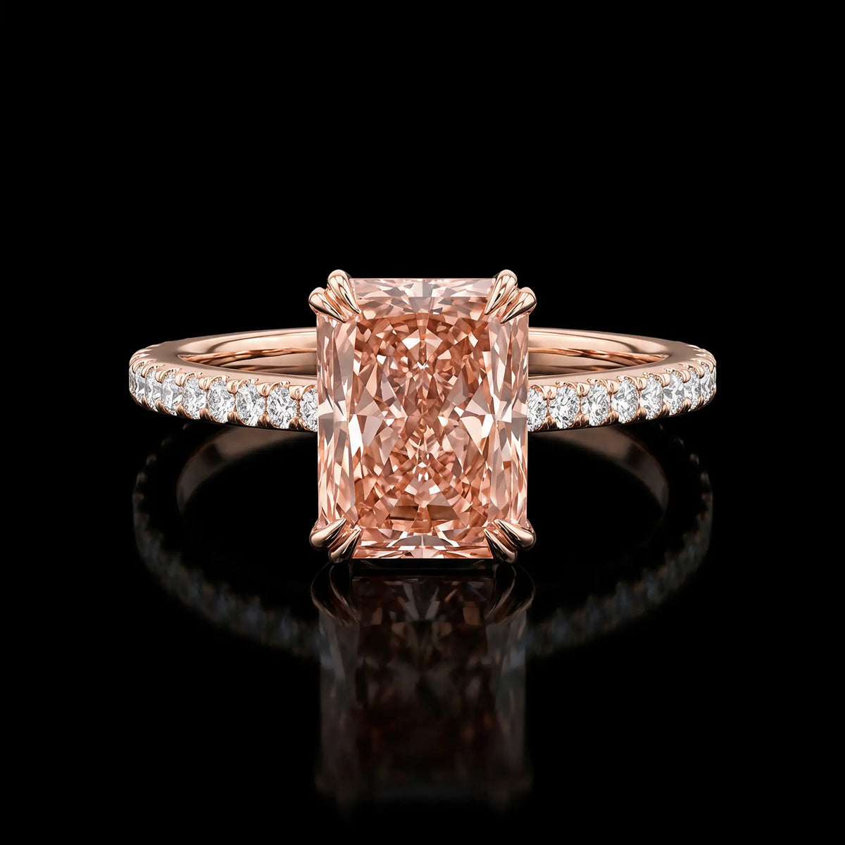 Radiant Pink Diamond Ring